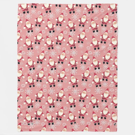 Santa  Gnome Kerst Fleece Deken (Voorkant)