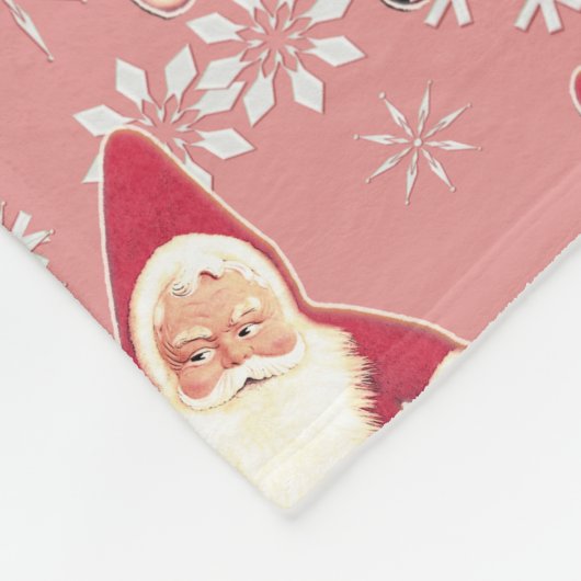 Santa  Gnome Kerst Fleece Deken (Hoek)