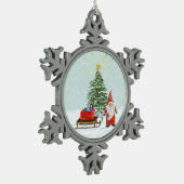 Santa Gnome Kerst Ornament (Links)