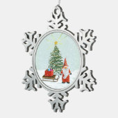 Santa Gnome Kerst Ornament (Rechts)