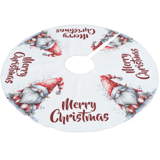 Santa Gnome Kerstboom Rok (Gekanteld)