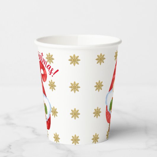Santa Gnome Papieren Bekers (Links)