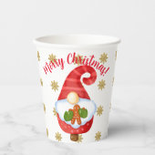 Santa Gnome Papieren Bekers (Voorkant)