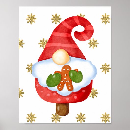 Santa Gnome Poster (Voorkant)