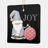 Santa Gnome Red Ornament Editable Kerstmis (Links)