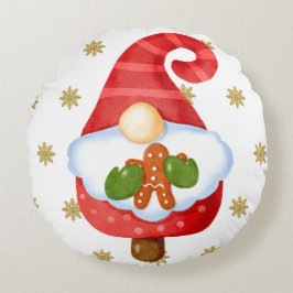 Santa Gnome Rond Kussen