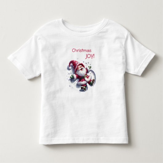 Santa Gnome Snow Angels - Christmas Joy! Kinder Shirts (Voorkant)