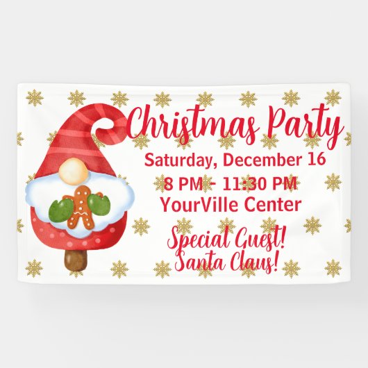 Santa Gnome Spandoek (Horizontaal)