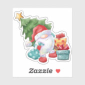 Santa Gnome Sticker (Vel)