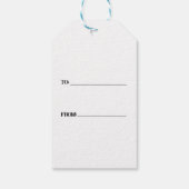 Santa Gnome voor Feestdagen Pattern Blue Christmas Cadeaulabel (Achterkant)