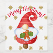 Santa Gnome Wijn Etiket (Enkel label)