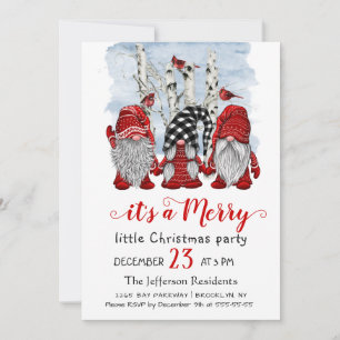 Santa Gnomes Merry Christmas Little Party Kaart