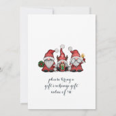 Santa Gnomes Merry Christmas Little Party Kaart (Achterkant)