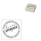 Santa Goedgekeurd cadeauetiket van Noordpool Rubberstempel (Gestempeld)