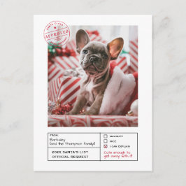 Santa Goedgekeurd Ondeugend of Nice Formulier Foto Briefkaart