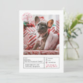 Santa Goedgekeurd Ondeugend of Nice Formulier Foto Feestdagenkaart (Staand voorkant)