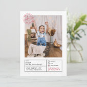 Santa Goedgekeurd Ondeugend of Nice Formulier Foto Feestdagenkaart (Staand voorkant)