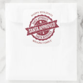 Santa Goedgekeurd Stamp Holiday Sticker (Tas)