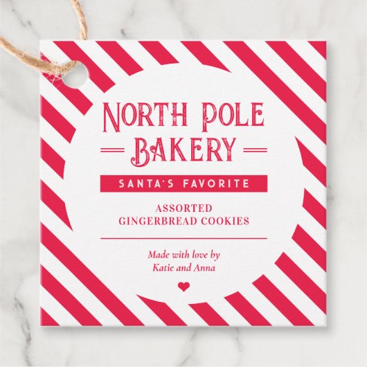 Santa Goedgekeurd Zelfgemaakte Kerstcadeau Label L (Voorkant)