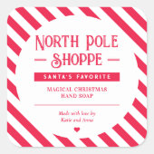 Santa Goedgekeurd Zelfgemaakte Kerstcadeau Sticker (Voorkant)