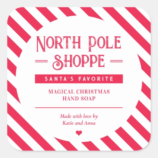 Santa Goedgekeurd Zelfgemaakte Kerstcadeau Sticker (Voorkant)