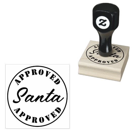 Santa Goedgekeurde Cadeaus Rubberstempel (Gestempeld)