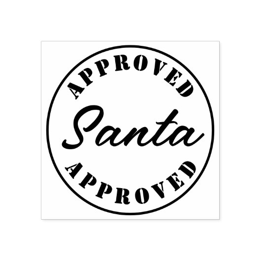 Santa Goedgekeurde Cadeaus Rubberstempel (Afrduk)