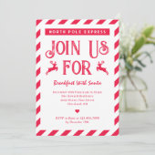 Santa goedgekeurde familie kerstfeest uitnodiging (Staand voorkant)