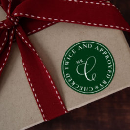 Santa Goedgekeurde Noordpool Groene Kerst stickers