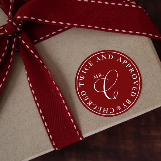 Santa Goedgekeurde Noordpool Rode Kerst stickers