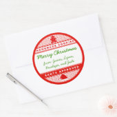 Santa Goedgekeurde zelfgemaakte cookies Ronde Sticker (Envelop)