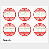 Santa Goedgekeurde zelfgemaakte cookies Ronde Sticker (Vel)