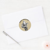 Santa Gold Ronde Sticker (Envelop)