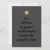 Santa Gold Star Modern Tree Font Funny Quote Feestdagenkaart (Voorkant)