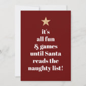 Santa Gold Star Modern Tree Font Funny Quote Feestdagenkaart (Voorkant)