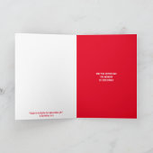 Santa Golden Dog Christmas Wishes 2025 Card Bedankkaart (Binnen)