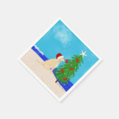 Santa Golden Dog Kerstwensen Servetten (Hoek)