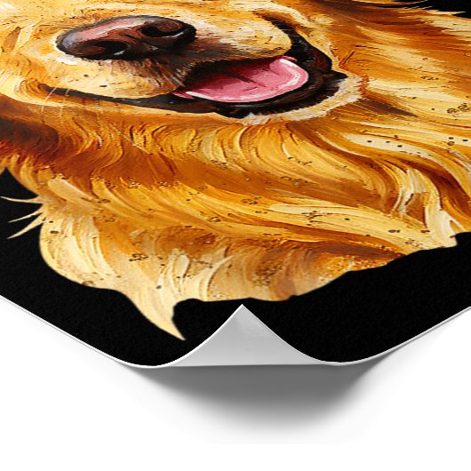 Santa Golden Retriever Christmas Golden Retriever Poster (Hoek)