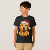 Santa Golden Retriever Christmas Golden Retriever  T-shirt (Voorkant volledig)