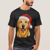 Santa Golden Retriever Christmas Golden Retriever  T-shirt (Voorkant)