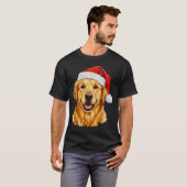 Santa Golden Retriever Christmas Golden Retriever  T-shirt (Voorkant volledig)