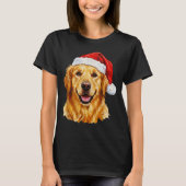 Santa Golden Retriever Christmas Golden Retriever  T-shirt (Voorkant)