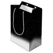 Santa Golden Retriever in Sneeuwvlokken Medium Gif Medium Cadeauzakje (Achterkant Gekanteld)