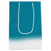 Santa Golden Retriever in Snowflakes Medium Cadeauzakje (Achterkant)