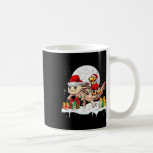 Santa Golden Retriever Rijden Axolotl Kerstmis Ow Koffiemok