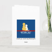 Santa Golden Surfboard Dog Seagull Christmas Kaart (Achterkant)