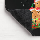 Santa Goldendoodle Hondenboom Kerstdier Dier D Muismat (Hoek)