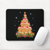 Santa Goldendoodle Hondenboom Kerstdier Dier D Muismat (Met muis)