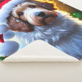 Santa Goldendoodle, Schattigee kersthondendeken Sherpa Deken (3/4)