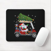 Santa Golf Cart Christmas Tree Lights Xmas Golfer Muismat (Met muis)